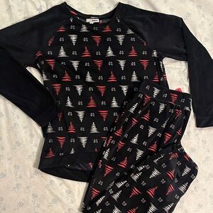 Sonoma Black Pajama Set with Red and White Pattern